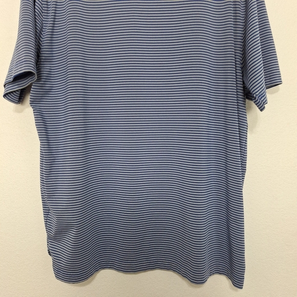 Under Armour Gorpcore HeatGear Men’s Blue Gray Striped Polo Shirt Size Large - Picture 8 of 11